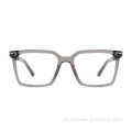 Najwyższej jakości retro unisex kwadratowe soczewki cienkie pełne okulary octanowe okulary